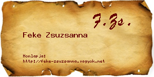 Feke Zsuzsanna névjegykártya