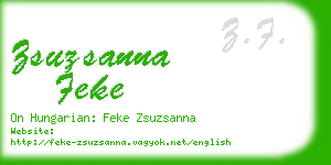 zsuzsanna feke business card